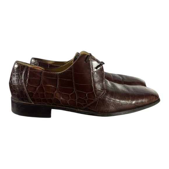 Florsheim Imperial Barletta Dress Shoes Men’s 11.5 D Brown Leather Alligator - Picture 2 of 9